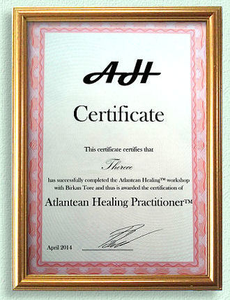 Atlantean Healing™ Certifikat